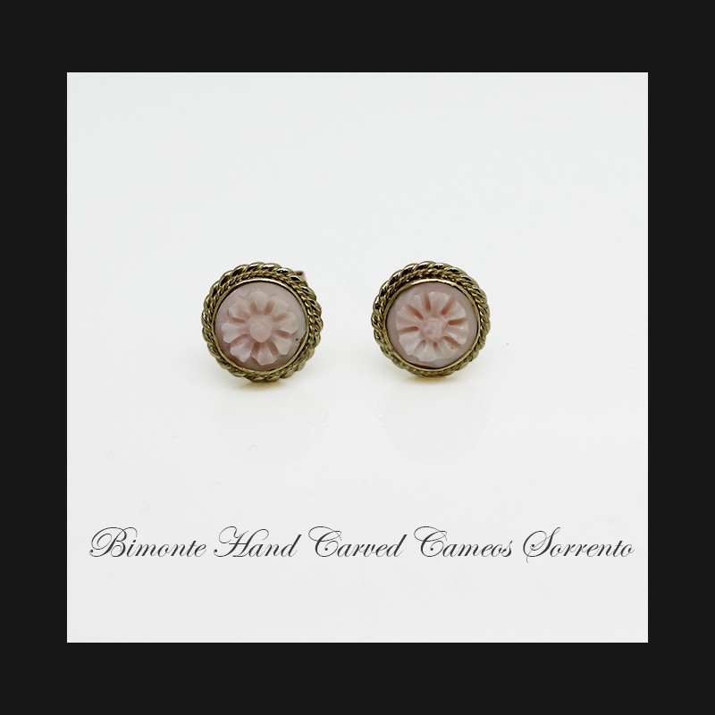 "Flower of Joy" Cameo Earrings