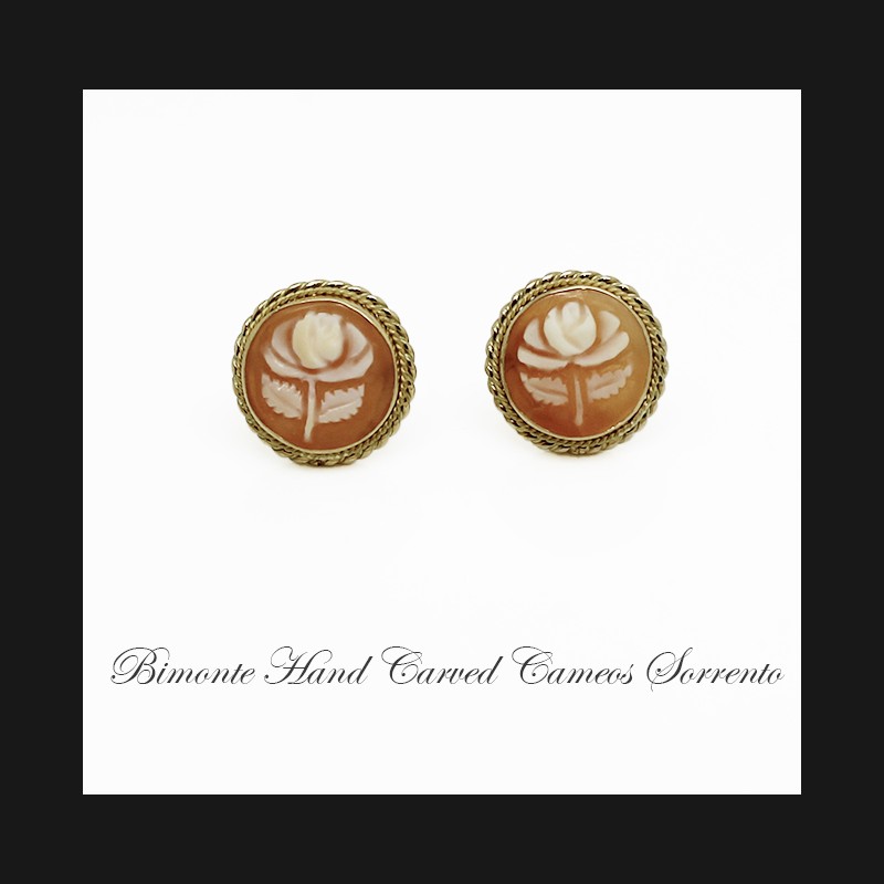 "Roses" Cameo Earrings