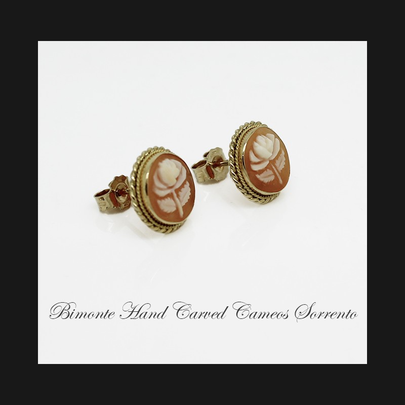 "Roses" Cameo Earrings