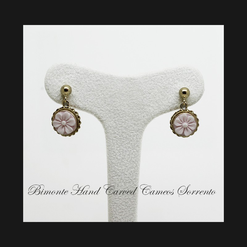 "Flower of Joy" Cameo Earrings
