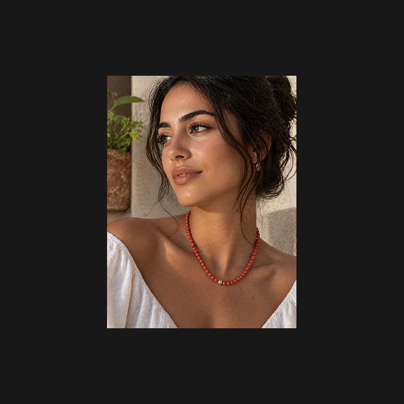 "Sola" Red Coral Necklace