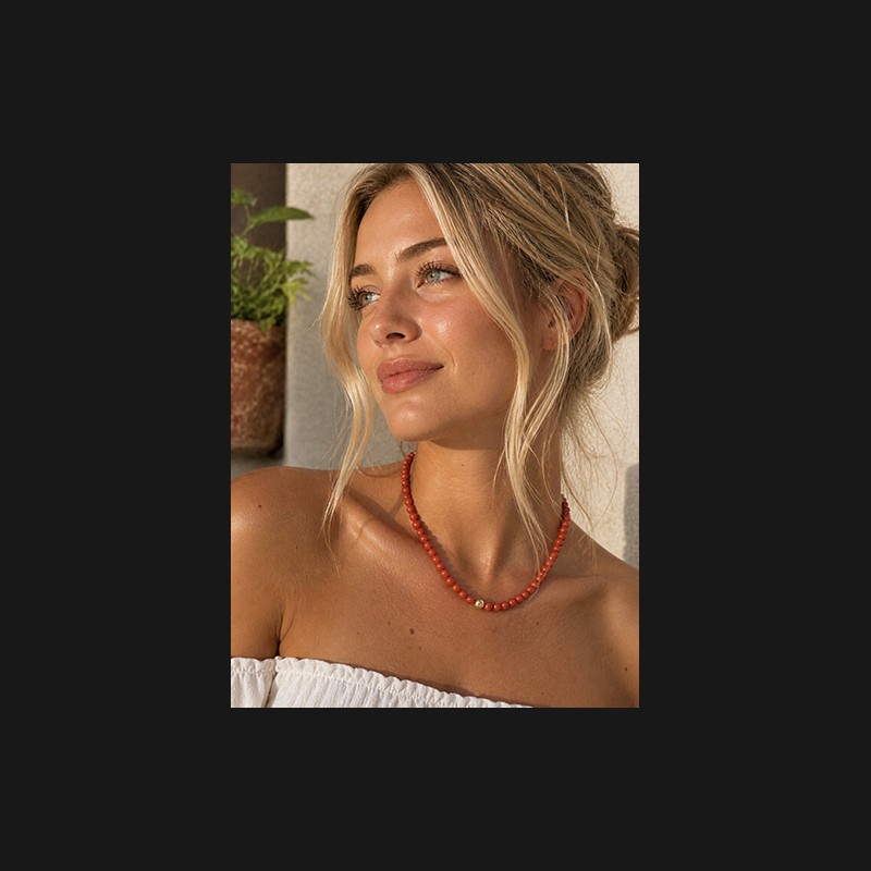 "Sola" Red Coral Necklace