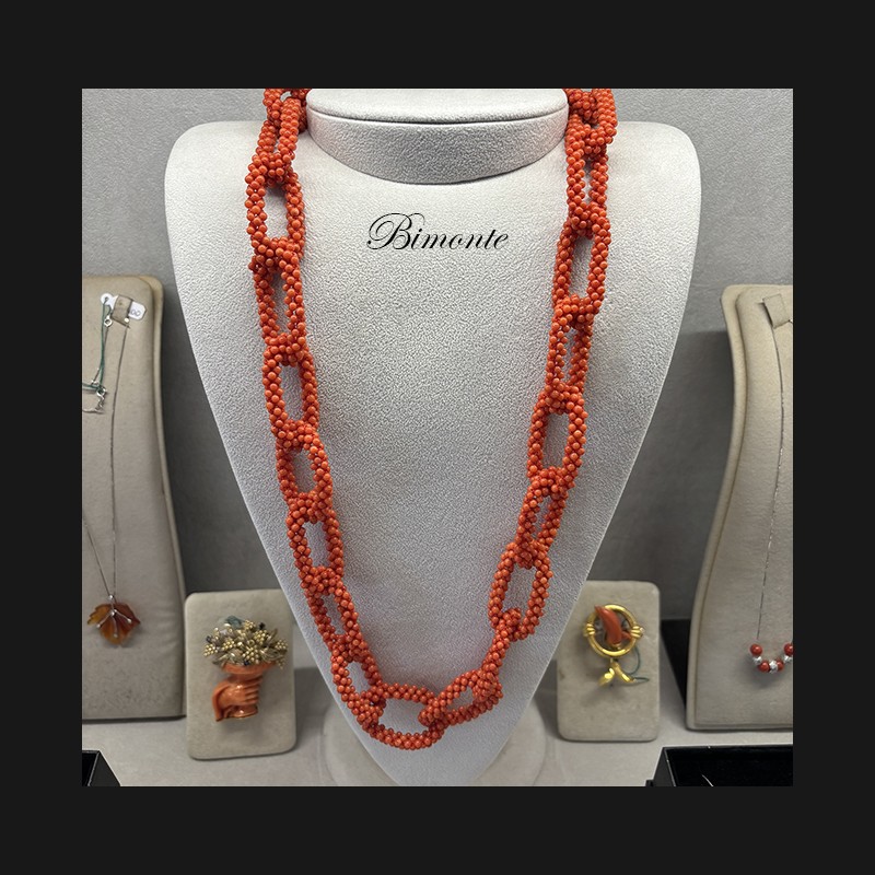 "Catena" Red Italian Coral Necklace