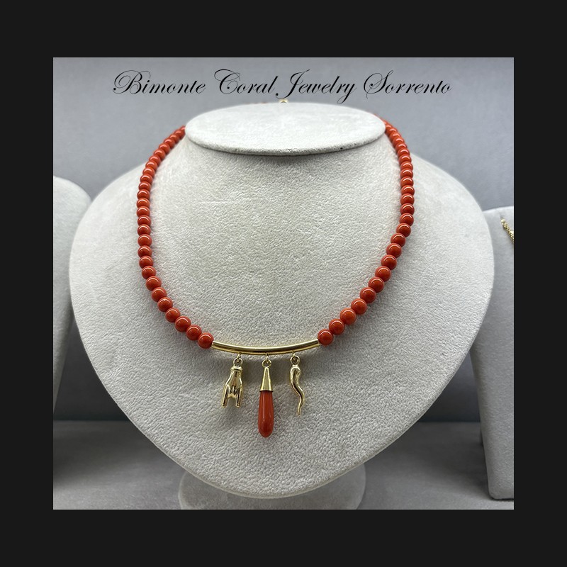 "Sciò" Red Italian coral necklace