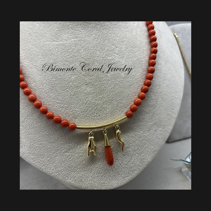 "Sciò" Red Italian coral necklace