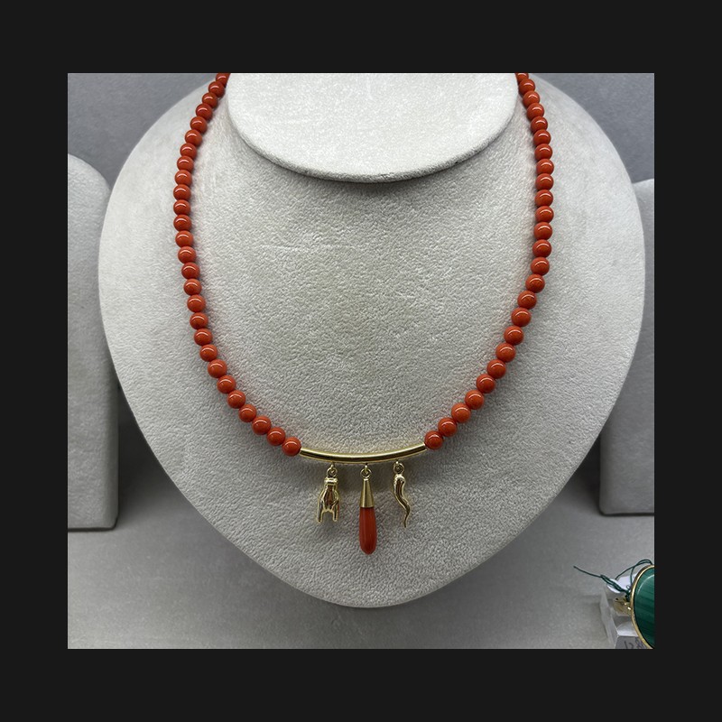 "Sciò" Red Italian coral necklace