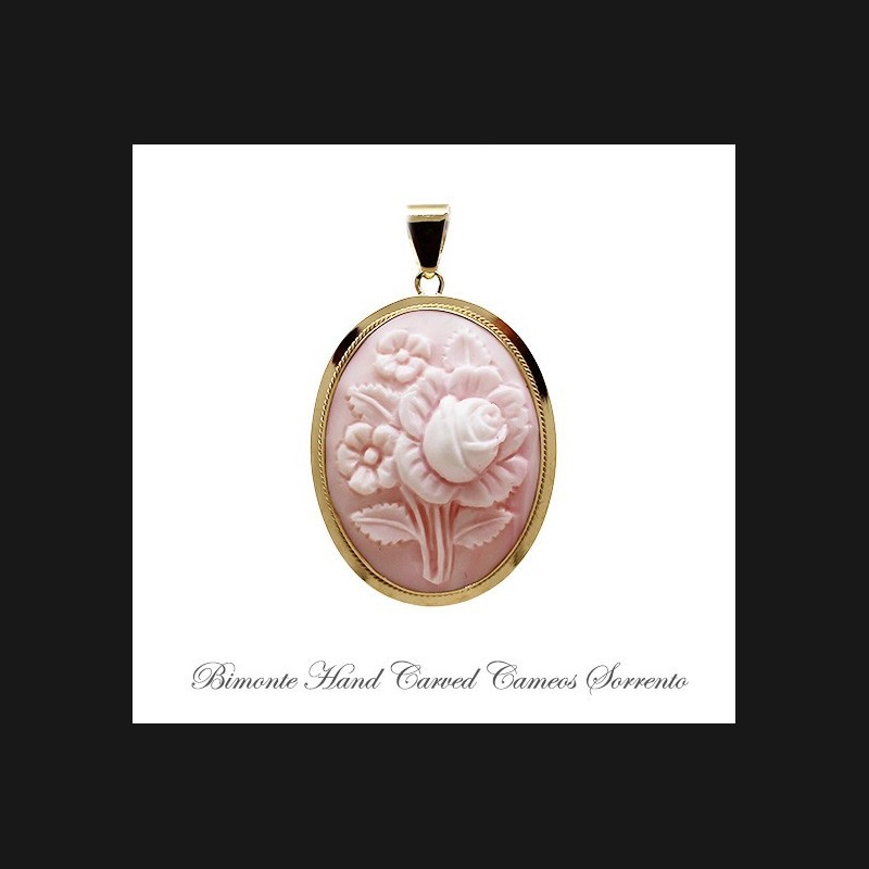''A Pale Rose'' Cameo Pendant