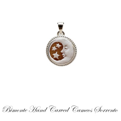 "Moon and Star" Cameo Pendant