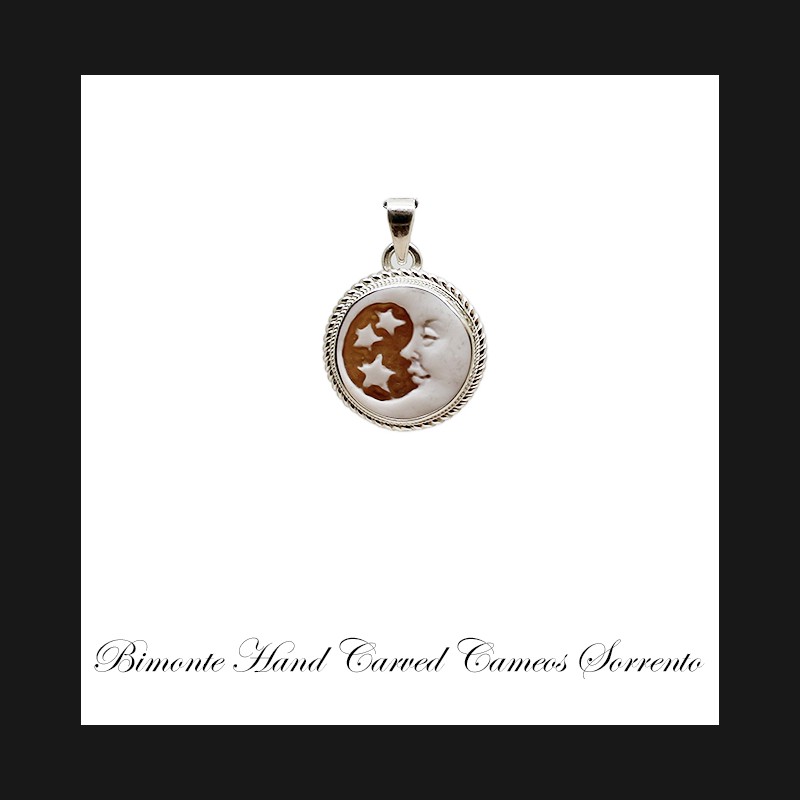 "Moon and Star" Cameo Pendant