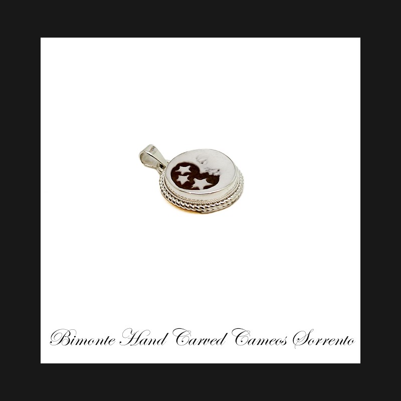 "Moon and Star" Cameo Pendant