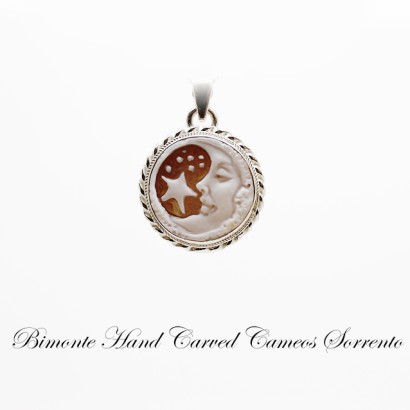"Moon and Star" Cameo Pendant