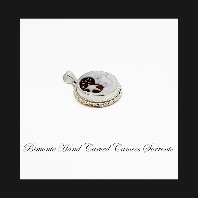 "Moon and Star" Cameo Pendant