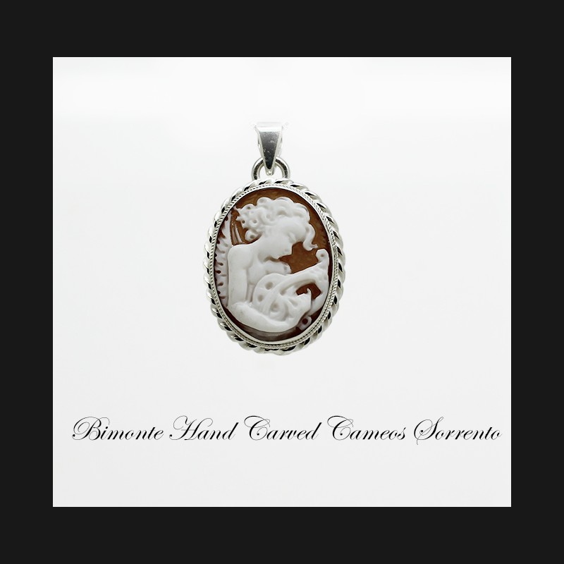 "Love and Music"Cameo Pendant