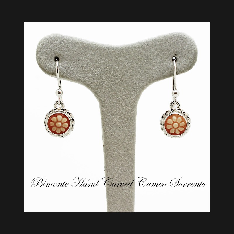 ''Flower of Joy'' Cameo Earrings
