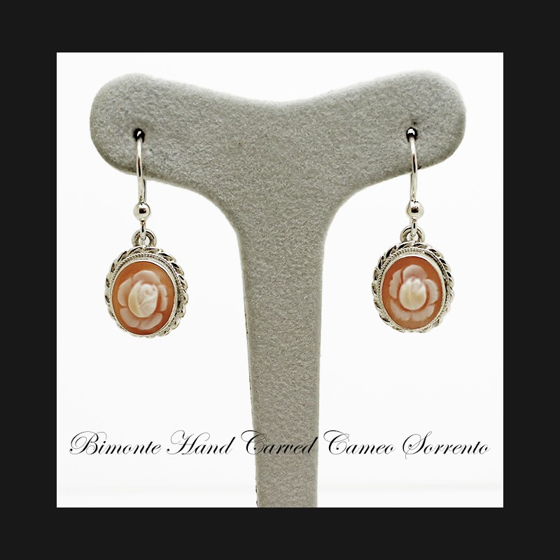 "Rose"Cameo Earrings