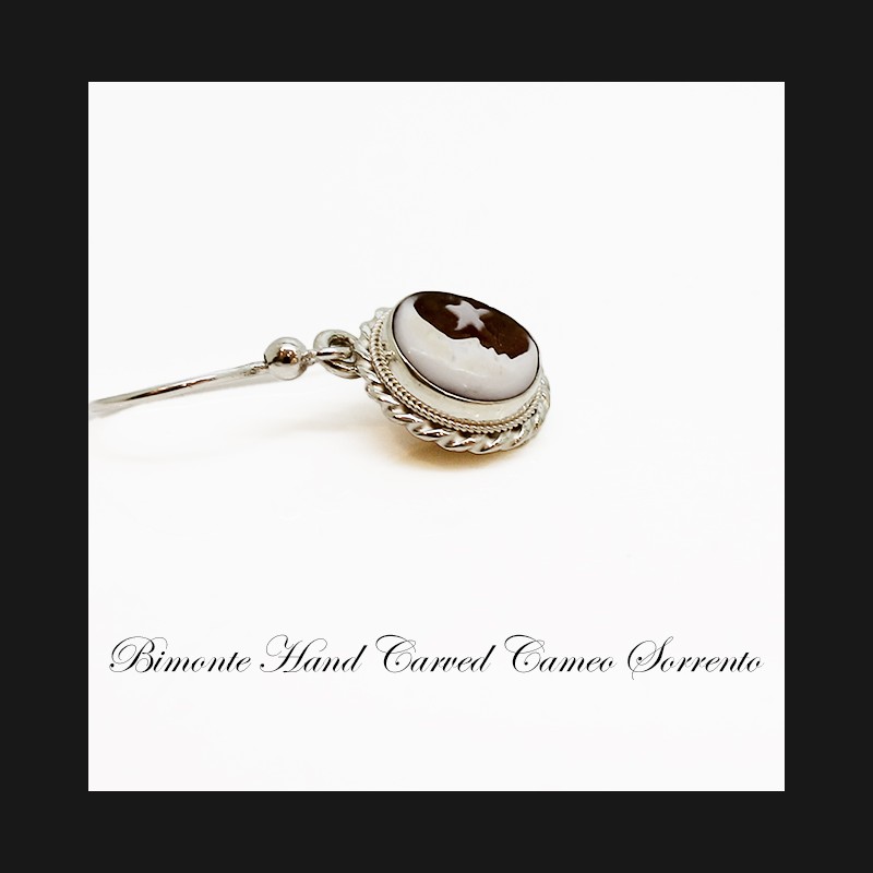 "Moon and Star" Cameo Earrings