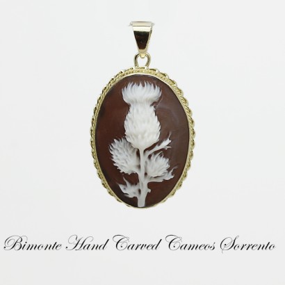 "The Scottish Thistle" Cameo Pendant