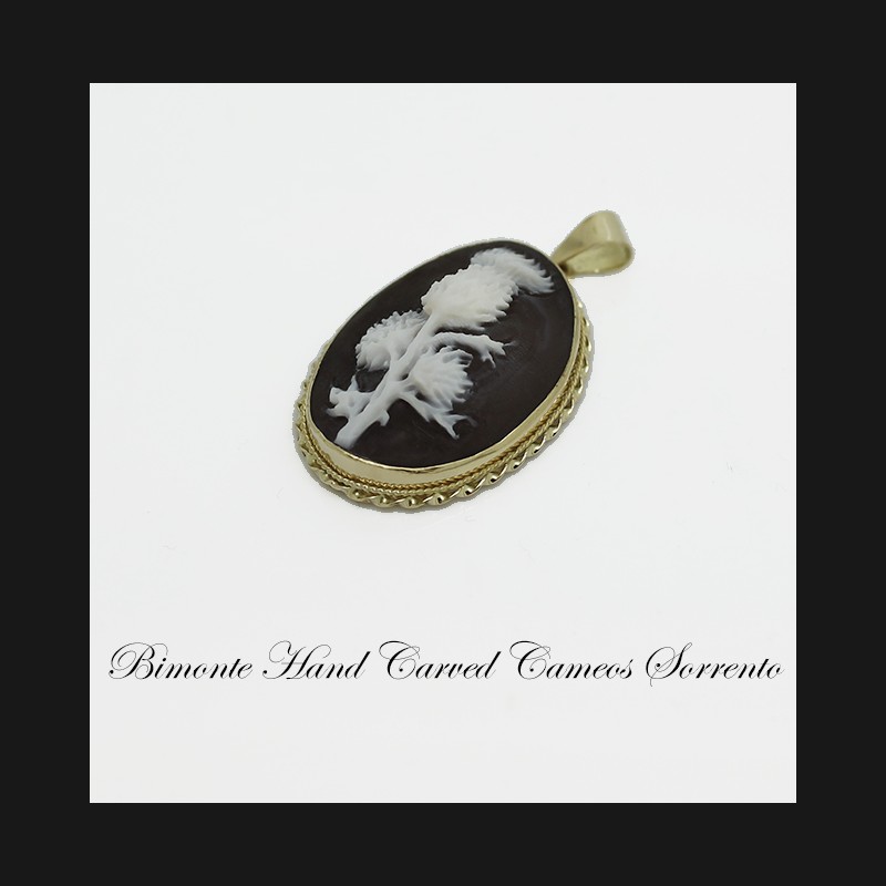 "The Scottish Thistle" Cameo Pendant