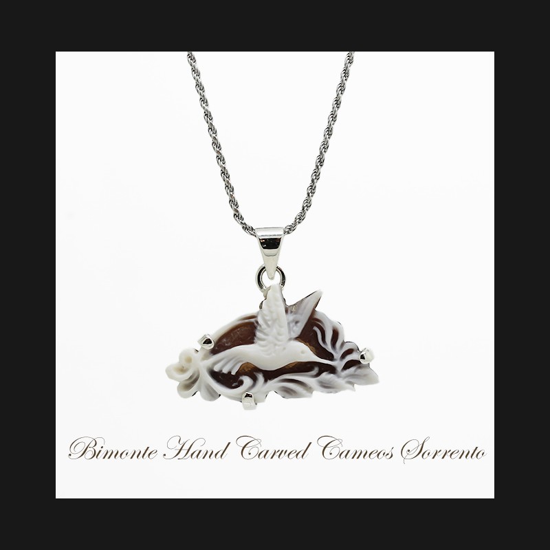 "Hummingbird" Cameo Necklace