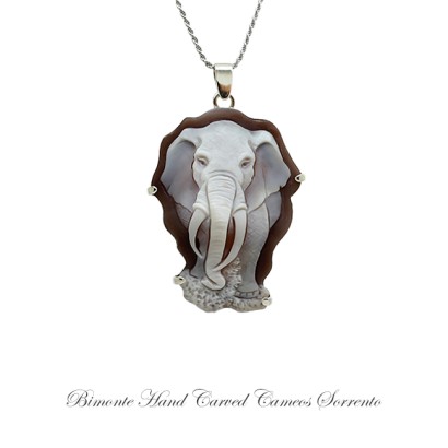 ''Elephant'' Cameo Necklace