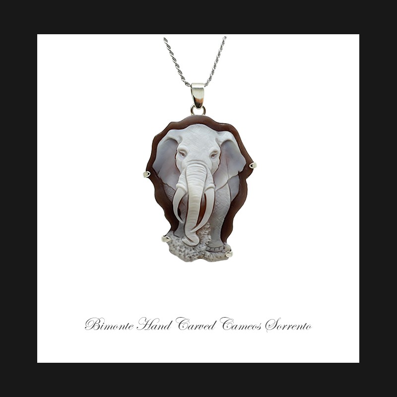''Elephant'' Cameo Necklace