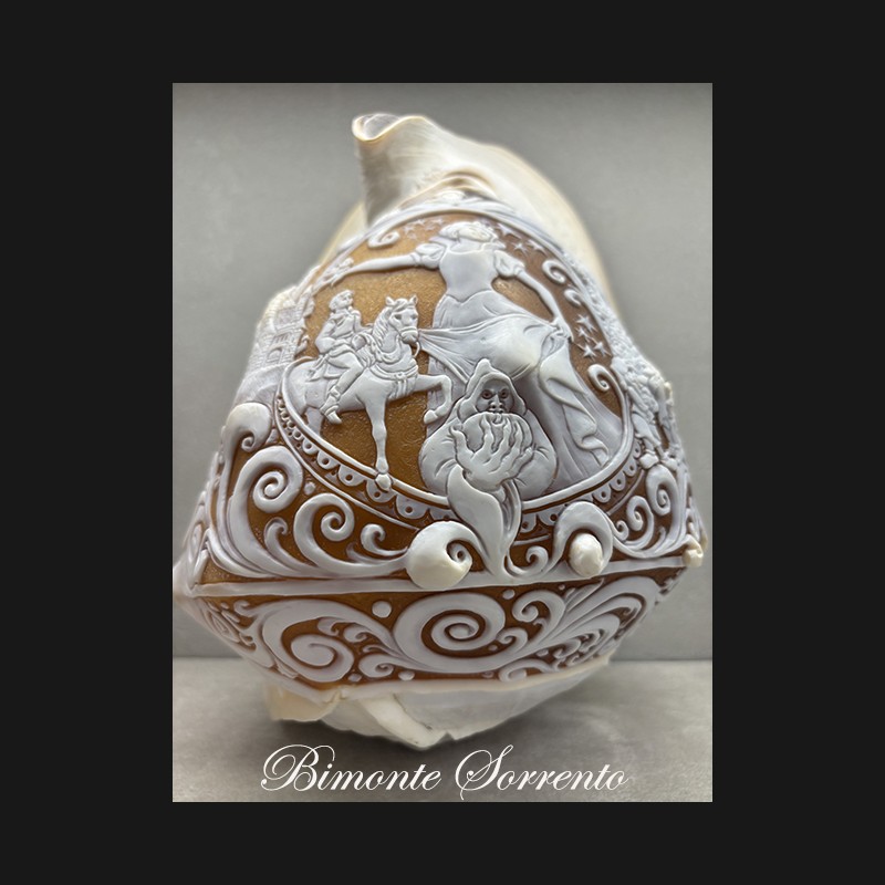 "SnowWhite" Cameo Shell Art Piece