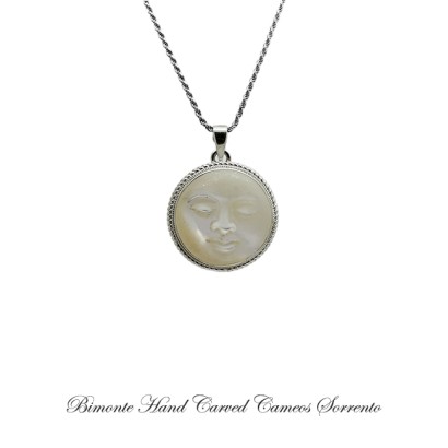 ''Bright Moon'' Cameo Necklace