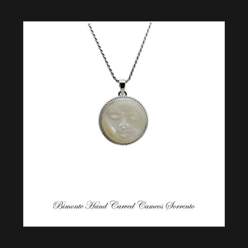 ''Bright Moon'' Cameo Necklace