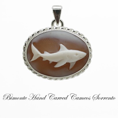 "Shark" Cameo Pendant