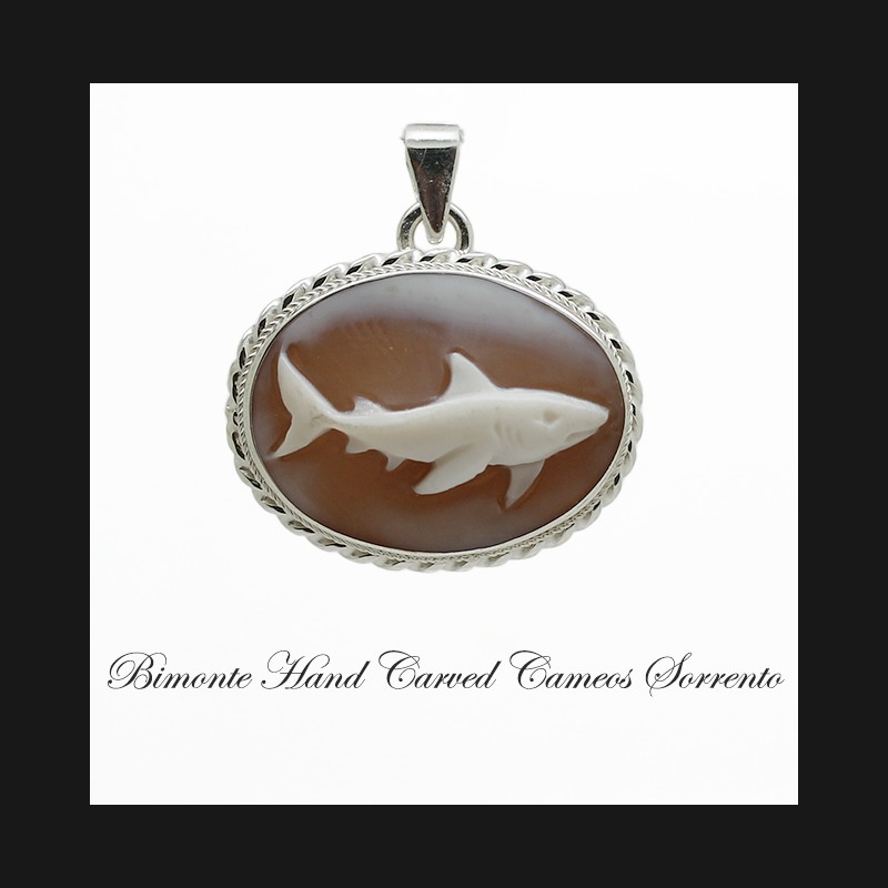 "Shark" Cameo Pendant