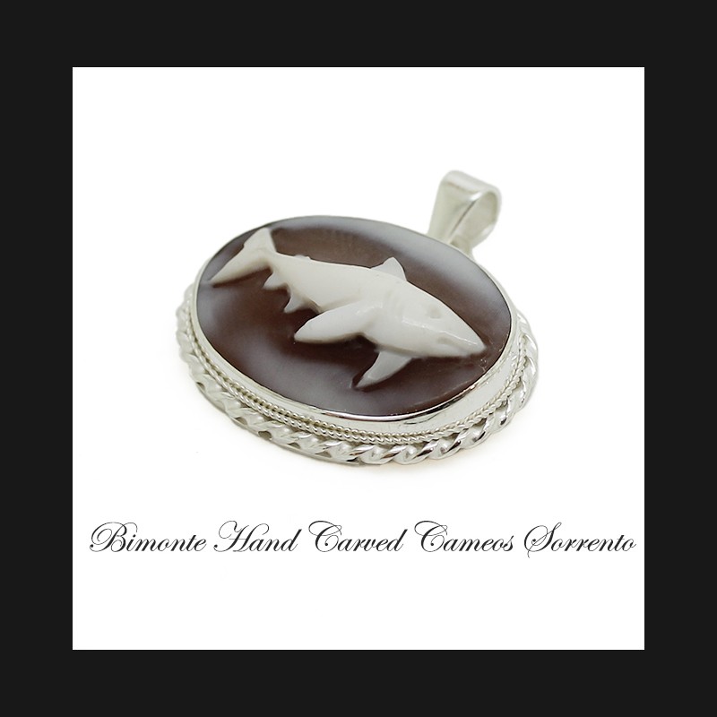 "Shark" Cameo Pendant