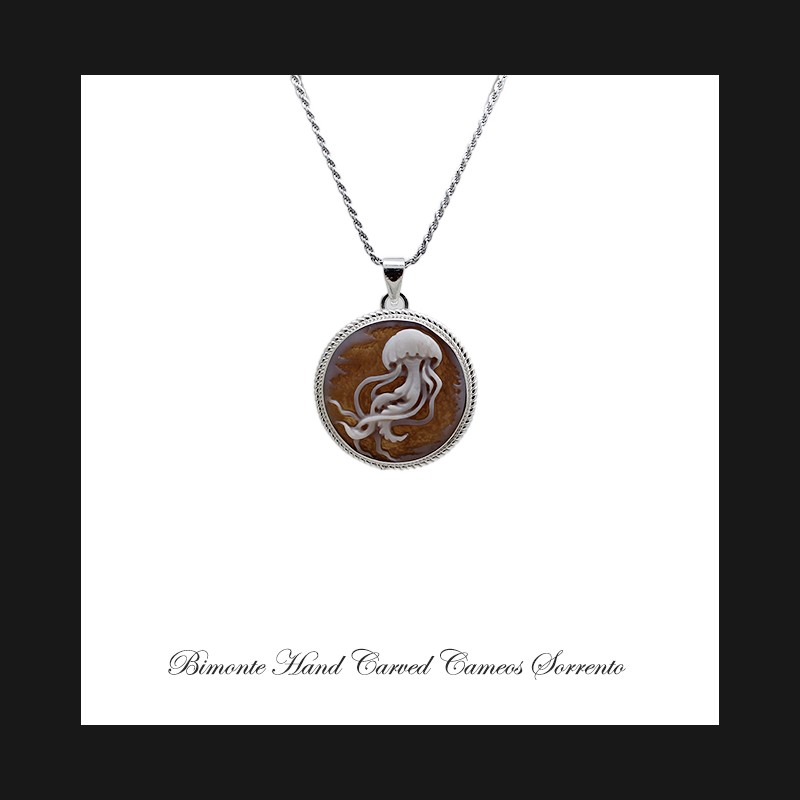 ''Jellyfish'' Cameo Necklace