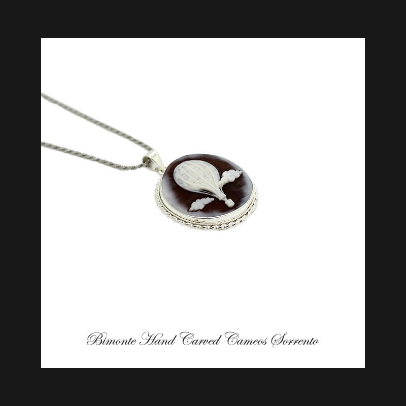''Hot Air Balloon'' Cameo Necklace