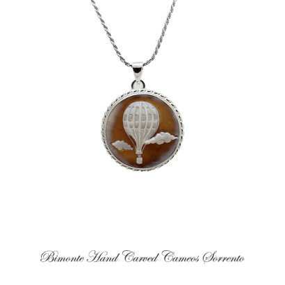 ''Hot Air Balloon'' Cameo Necklace