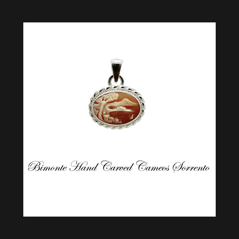 "The Bay of Naples" Cameo Pendant