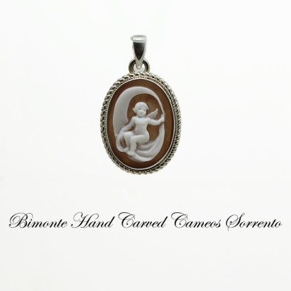 "Cherub on the Moon" Cameo Pendant