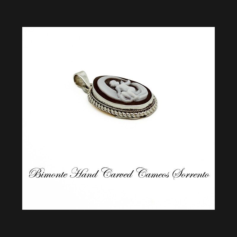 "Cherub on the Moon" Cameo Pendant