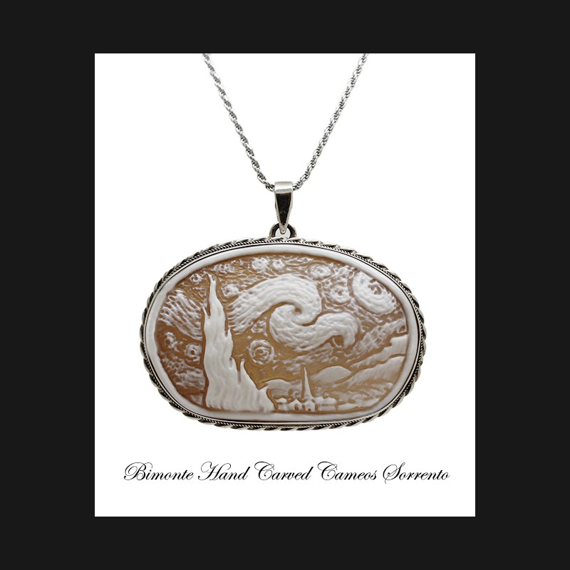 "Starry Night" Cameo Necklace