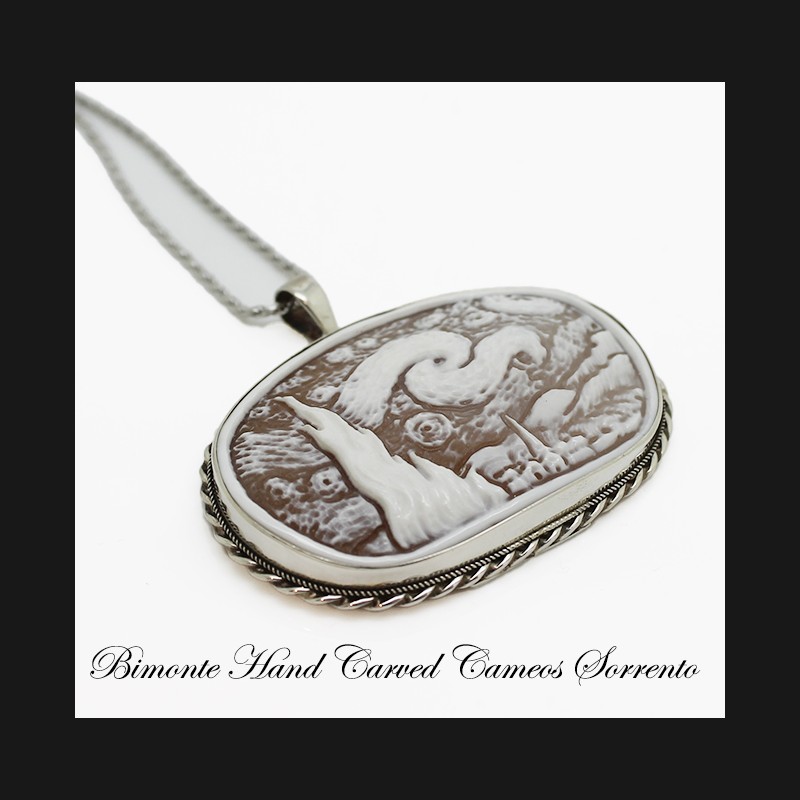 "Starry Night" Cameo Necklace