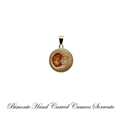 ''Moon & Stars'' Cameo Pendant