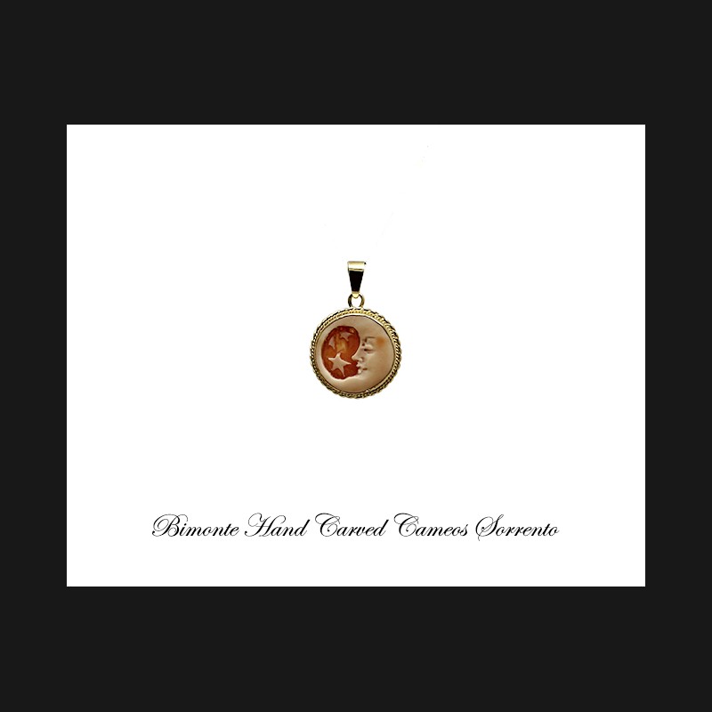 ''Moon & Stars'' Cameo Pendant