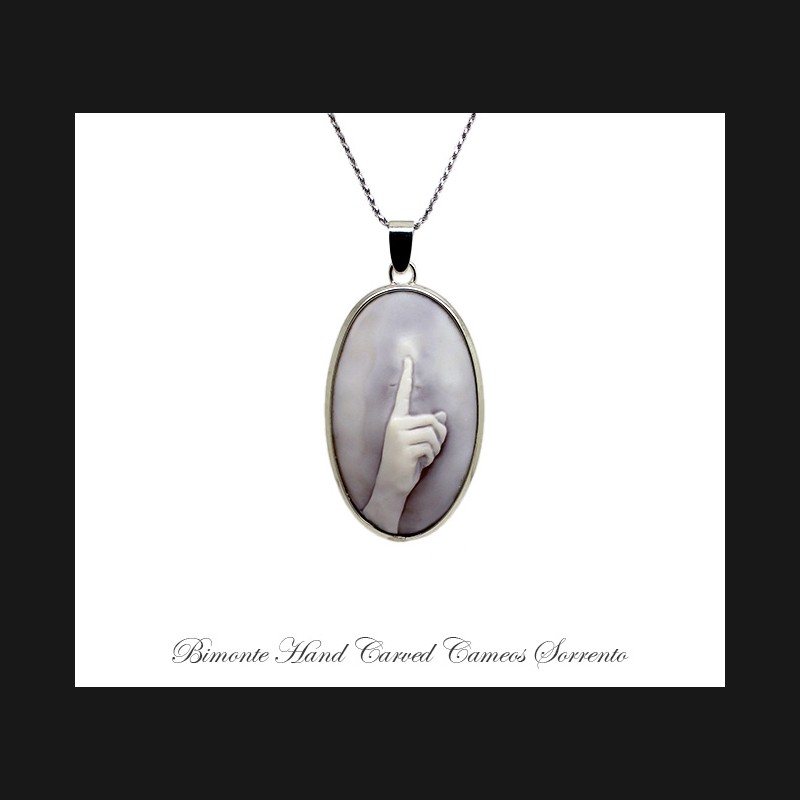 ''Shhh'' Cameo Necklace