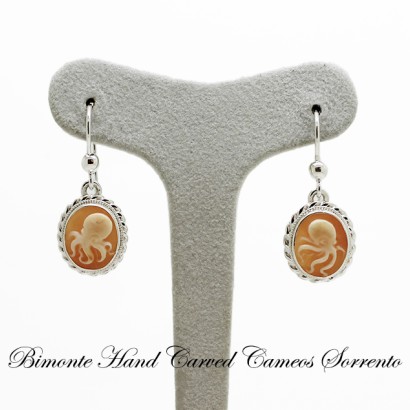"Octopus" Cameo Earrings