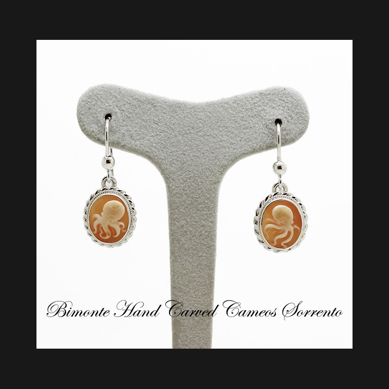 "Octopus" Cameo Earrings