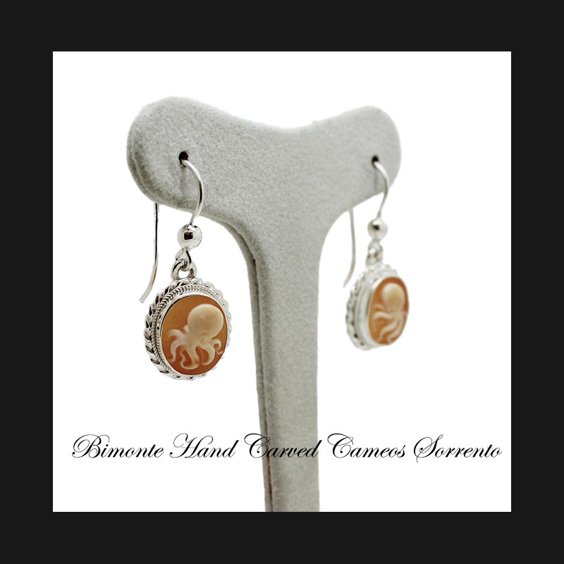 "Octopus" Cameo Earrings