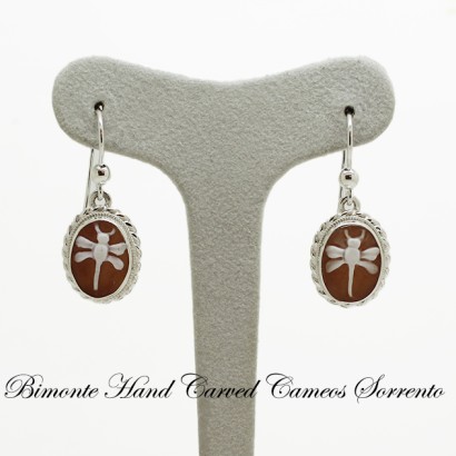 "Dragonfly" Cameo Earrings