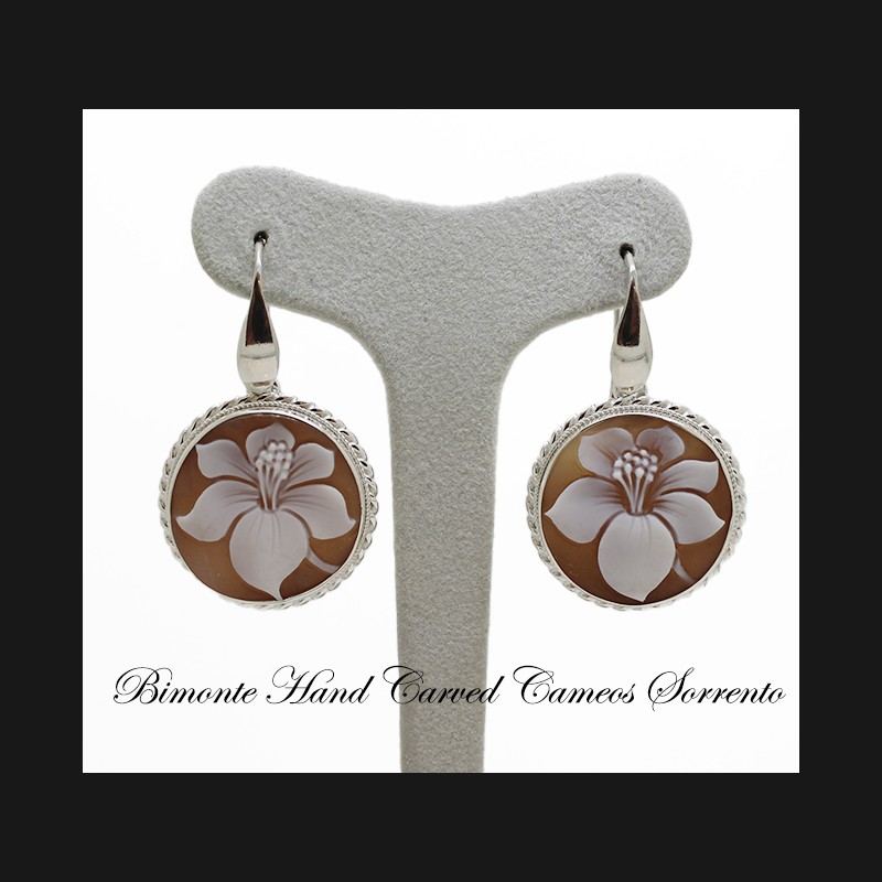 "Orchid" Cameo Earrings