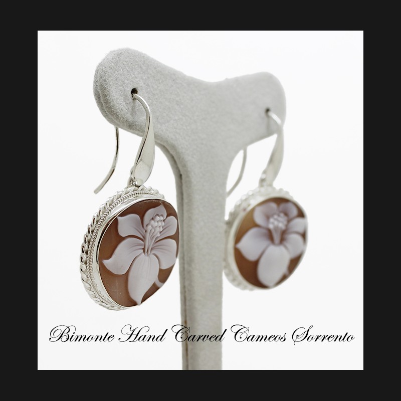"Orchid" Cameo Earrings