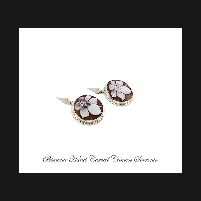 "Orchid" Cameo Earrings