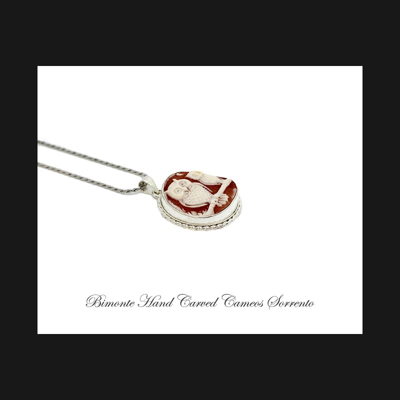 ''Owls'' Cameo Necklace